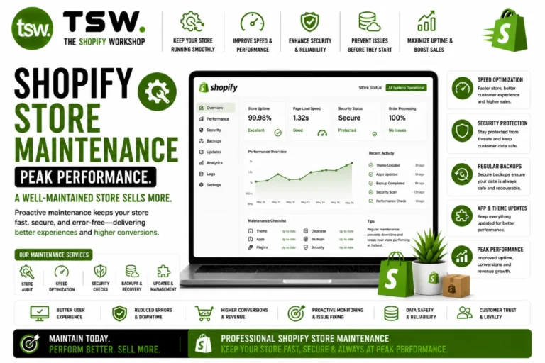 Shopify Store Maintenance: Keep Your Store Running at Peak Performance