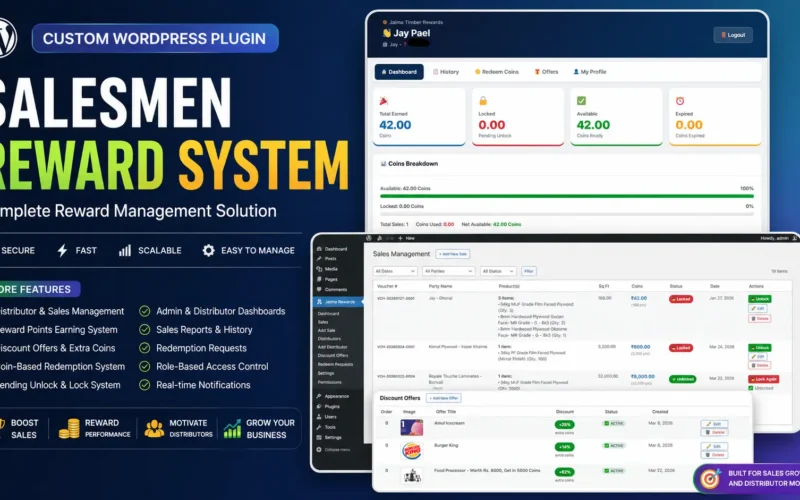 Custom WordPress Reward System Plugin for Distributor Sales & Loyalty Management
