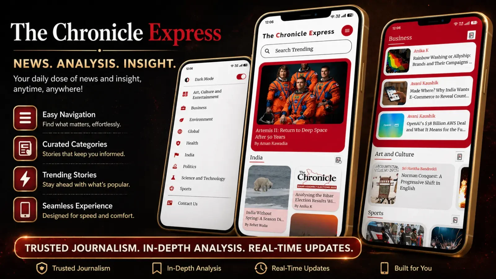 The Chronicle Express – Multi-Role News & Magazine Flutter App