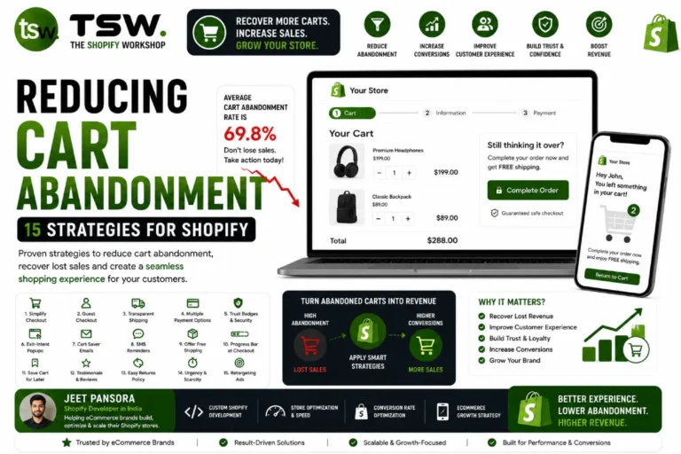 Reducing Cart Abandonment: 15 Proven Strategies for Shopify
