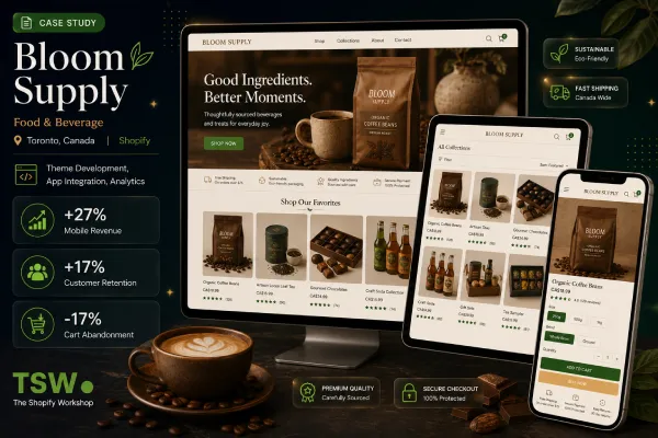 Bloom Supply — Food & Beverage Store Theme Development