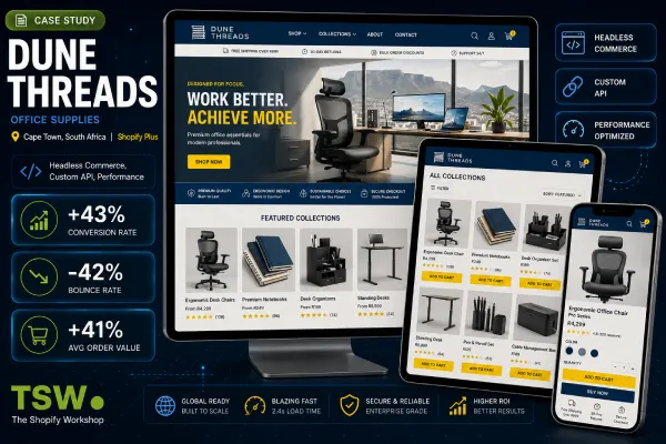 Dune Threads — Office Supplies Store Mobile-First Redesign
