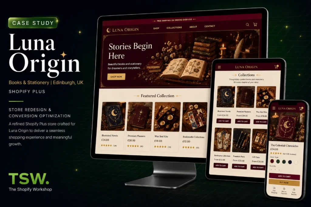 Luna Origin — Books & Stationery Store Platform Migration