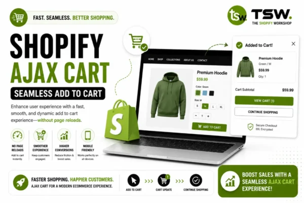 Shopify AJAX cart providing a seamless add to cart experience with instant cart updates and improved user experience